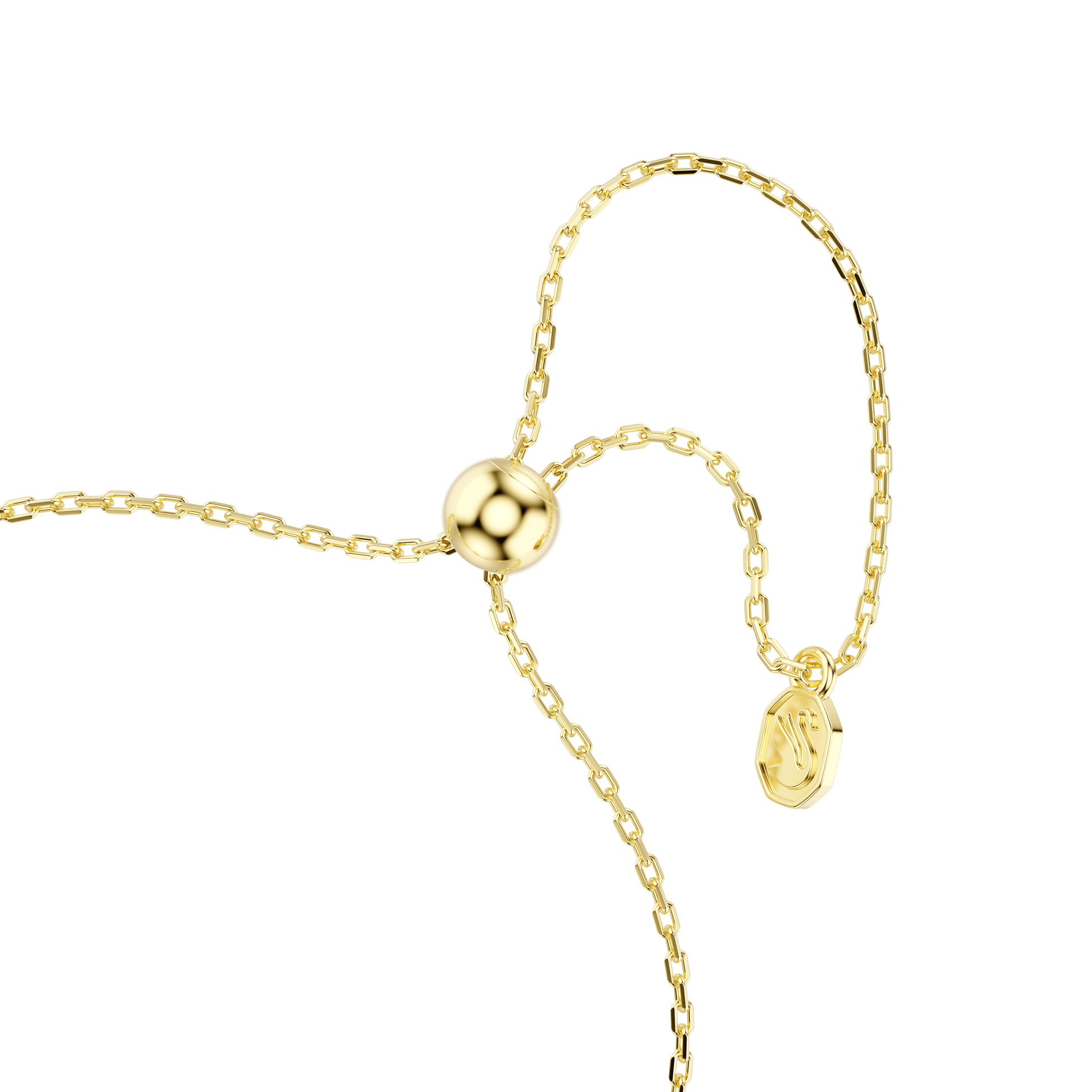 Magic bracelet, Mixed cuts, Snowflake, White, 18K gold finish