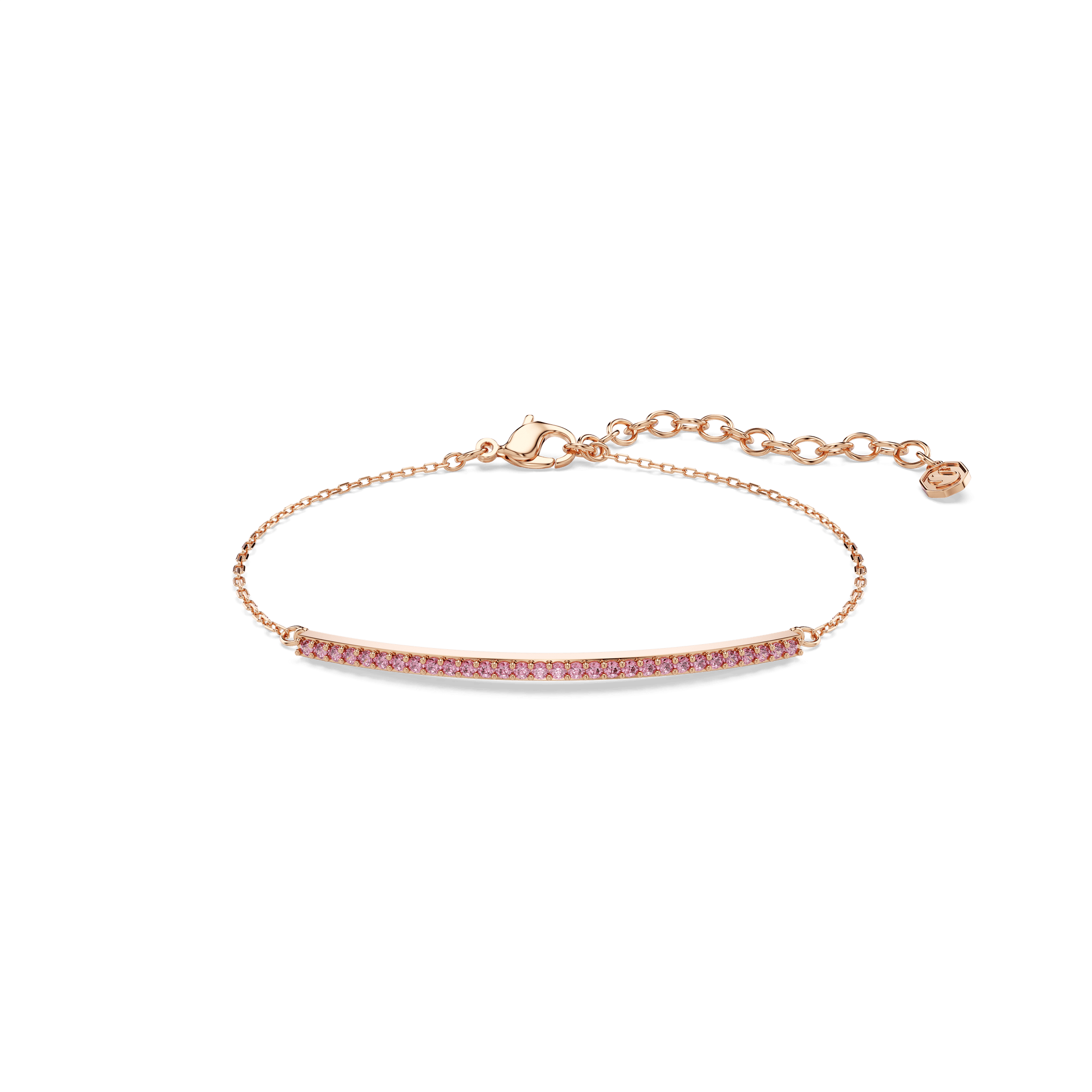 Only bracelet, Round cut, Pink, 18K rose gold finish