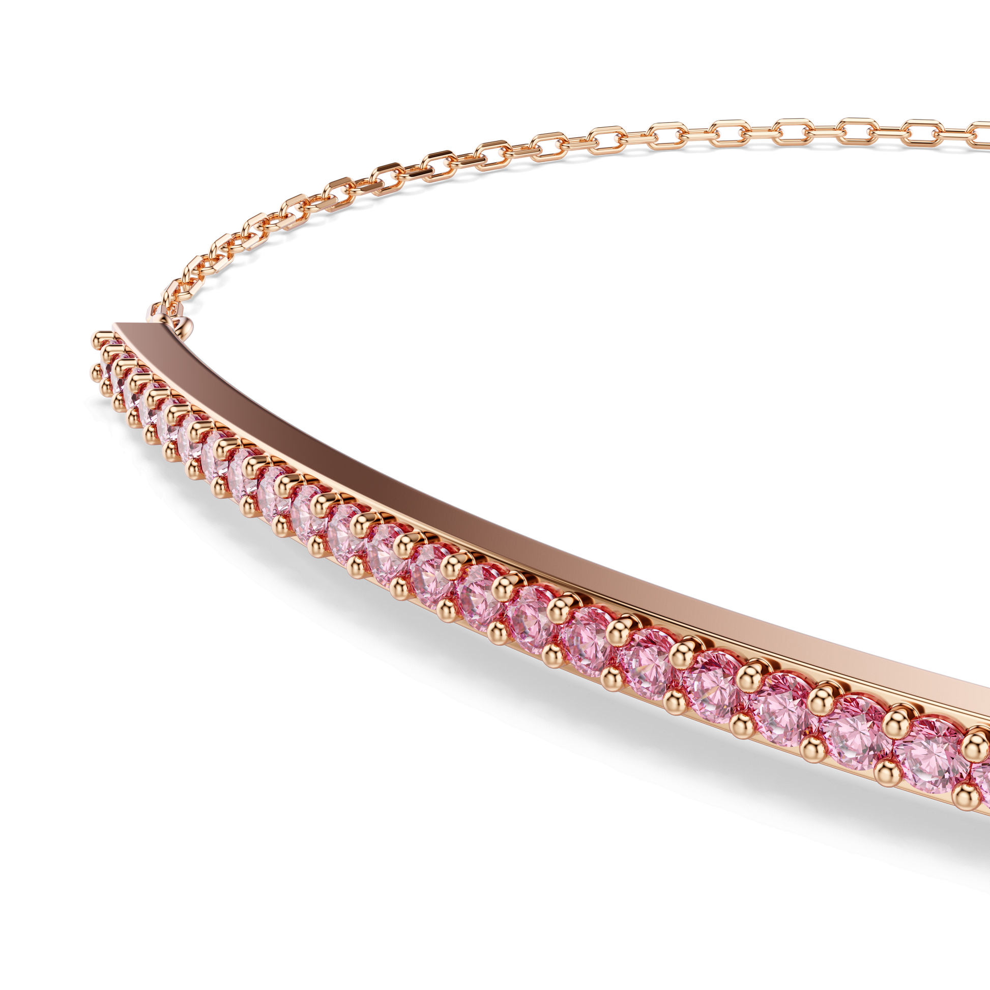 Only bracelet, Round cut, Pink, 18K rose gold finish