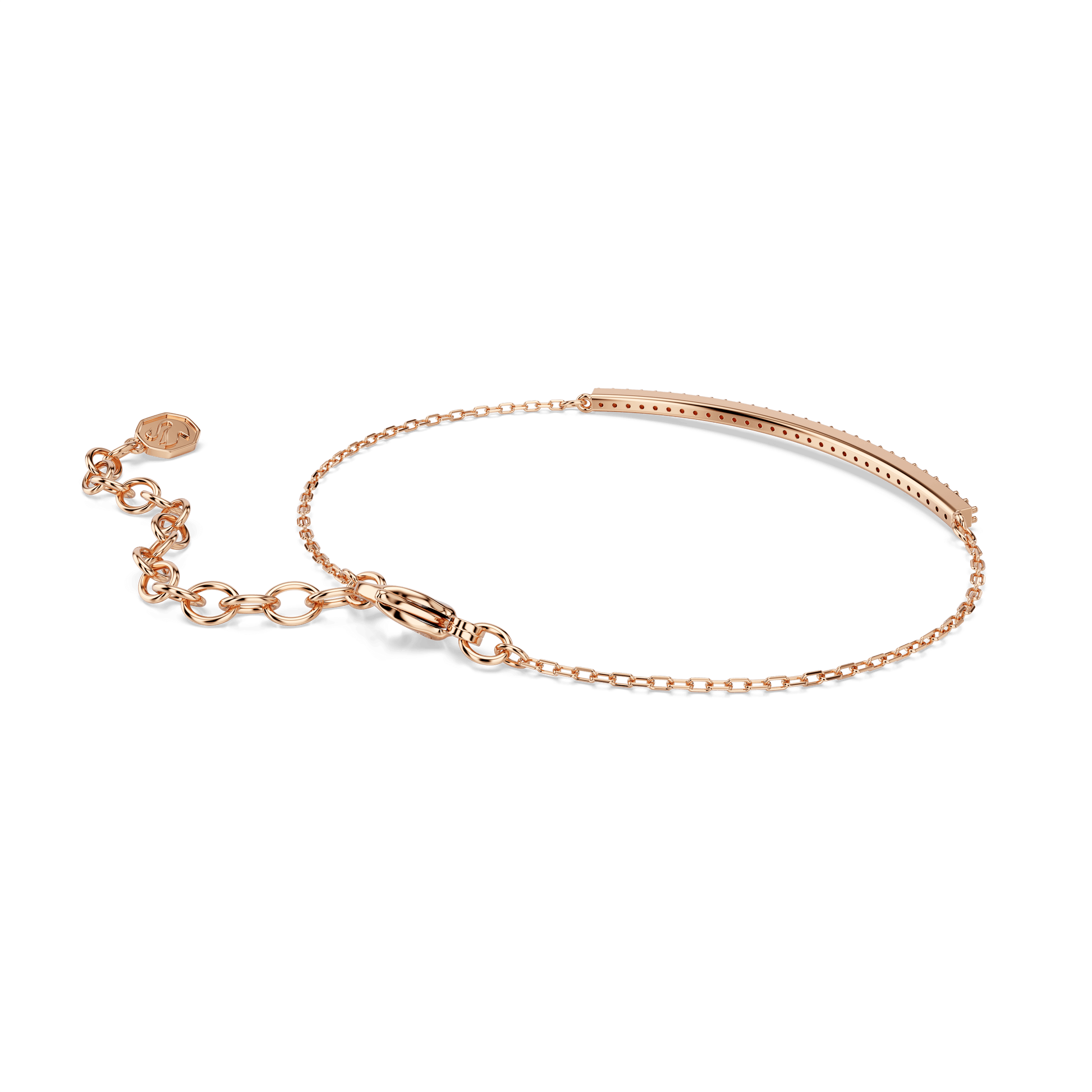 Only bracelet, Round cut, Pink, 18K rose gold finish