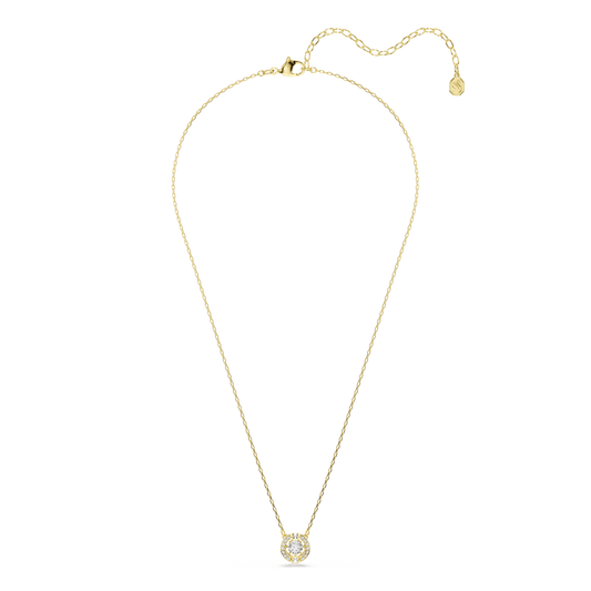 Una Angelic pendant, Mixed cuts, White, 18K gold finish