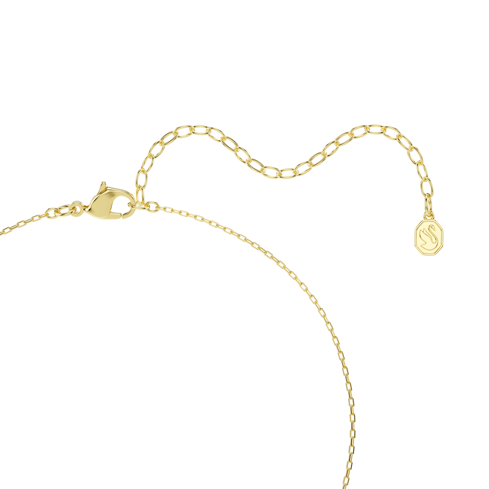 Una Angelic pendant, Mixed cuts, White, 18K gold finish