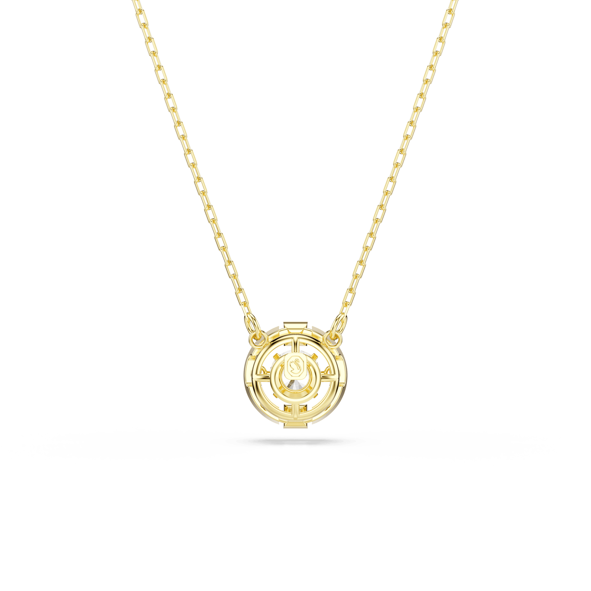 Una Angelic pendant, Mixed cuts, White, 18K gold finish