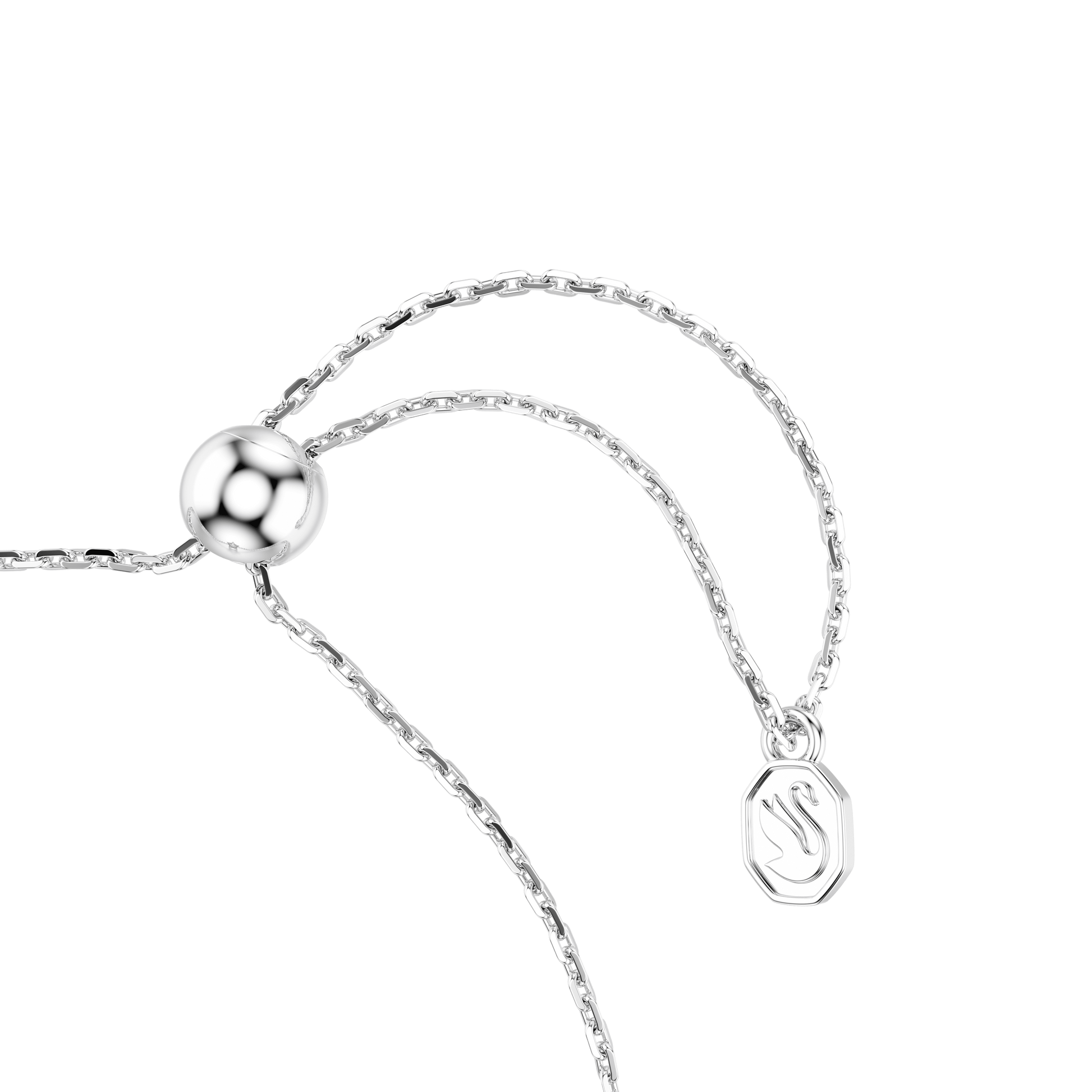 Sublima bracelet, Round cut, Star, White, Rhodium plated