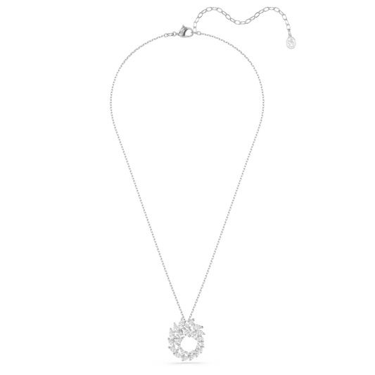 Mesmera pendant, Marquise cut, White, Rhodium plated
