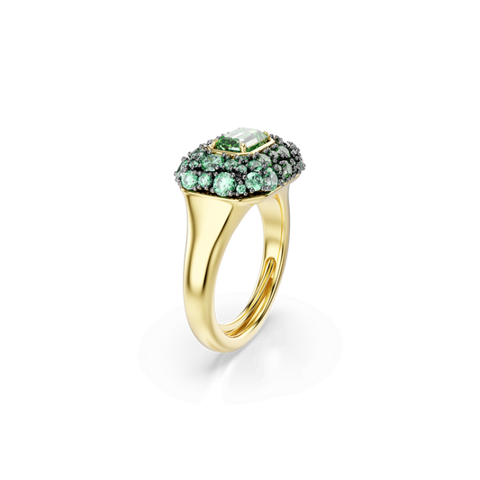 Sublima cocktail ring, Octagon cut, Green, 18K gold finish