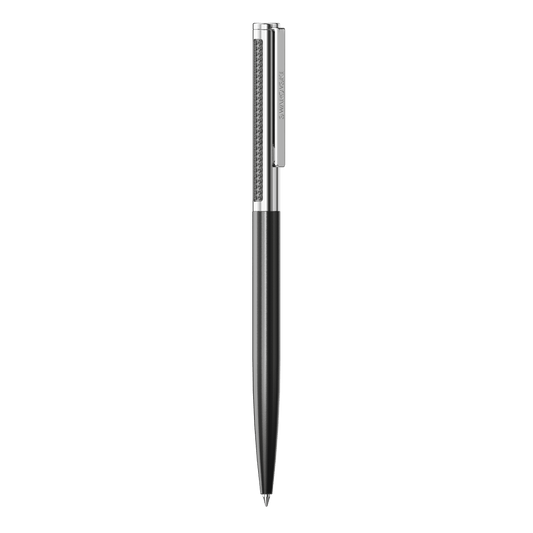 Matrix Tennis ballpoint pen, Black lacquered, Chrome plated