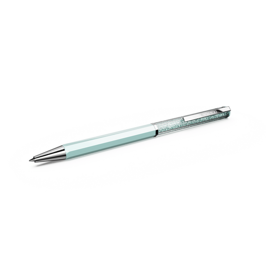 Crystalline ballpoint pen, Blue lacquered, Chrome plated