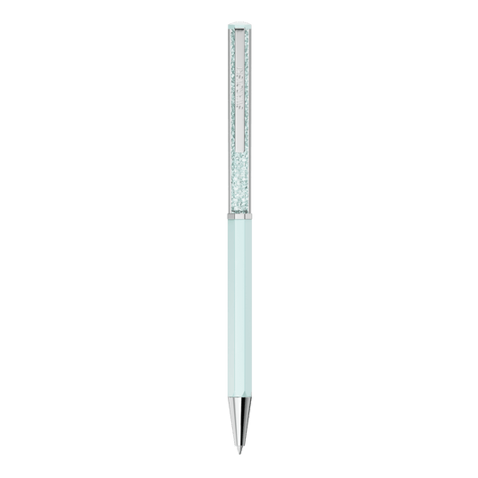 Crystalline ballpoint pen, Blue lacquered, Chrome plated