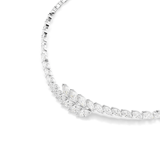 Mesmera set, Set (3), Marquise cut, White, Rhodium plated