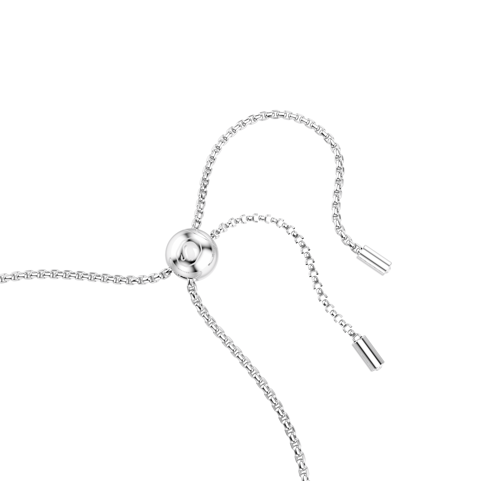 Matrix bracelet, Round cut, Pink, Rhodium plated