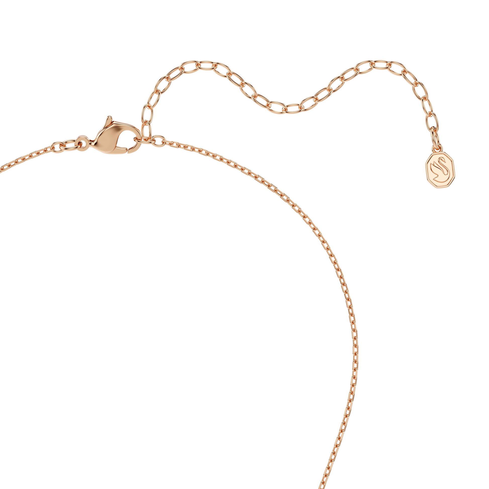 Mesmera pendant, Marquise cut, White, 18K rose gold finish
