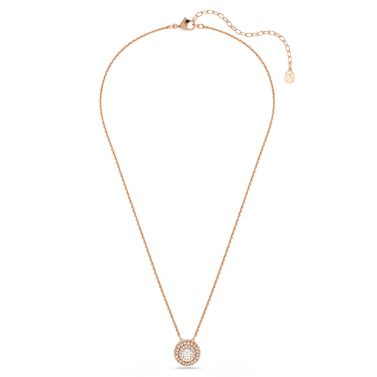 Sublima pendant, Round cut, White, 18K rose gold finish