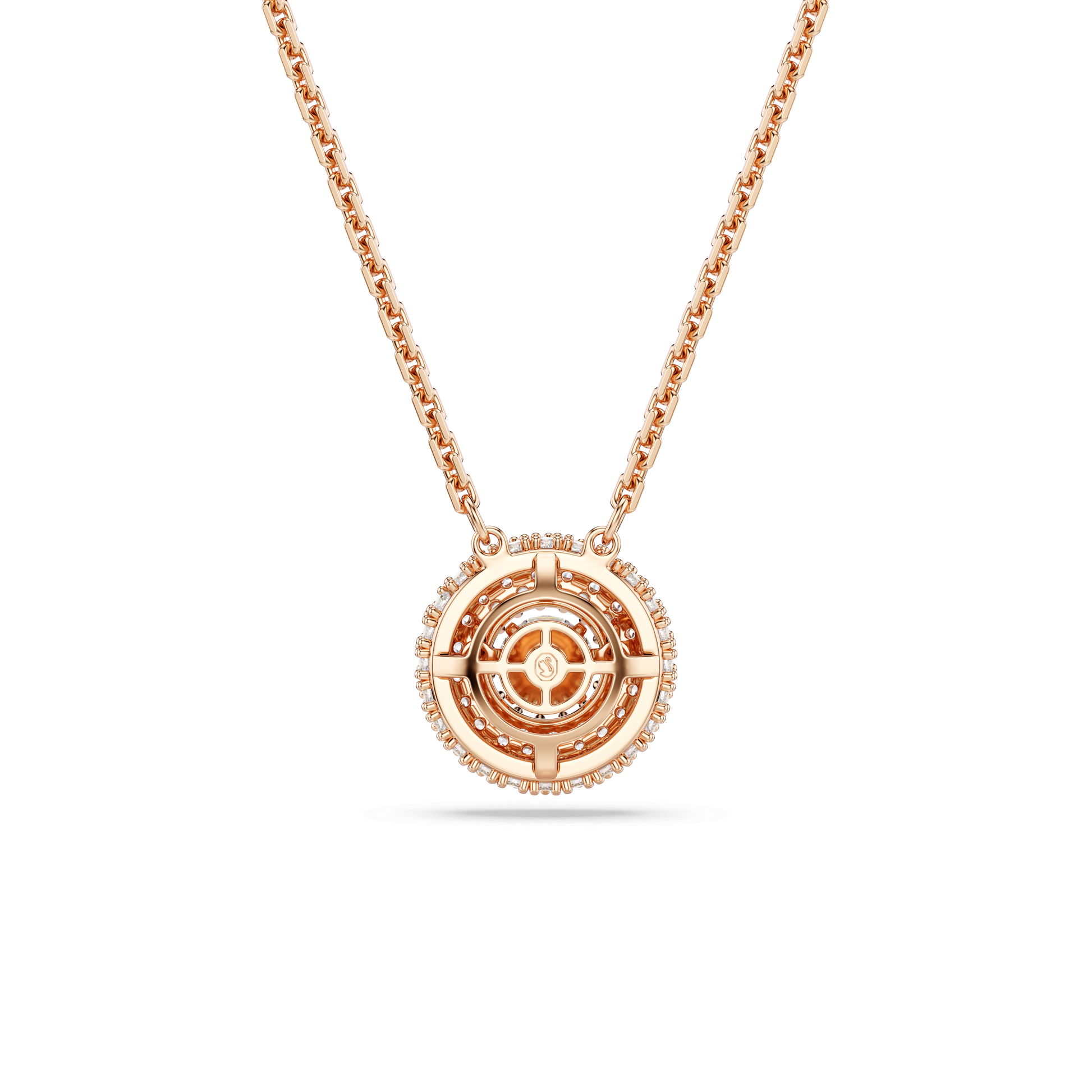 Sublima pendant, Round cut, White, 18K rose gold finish