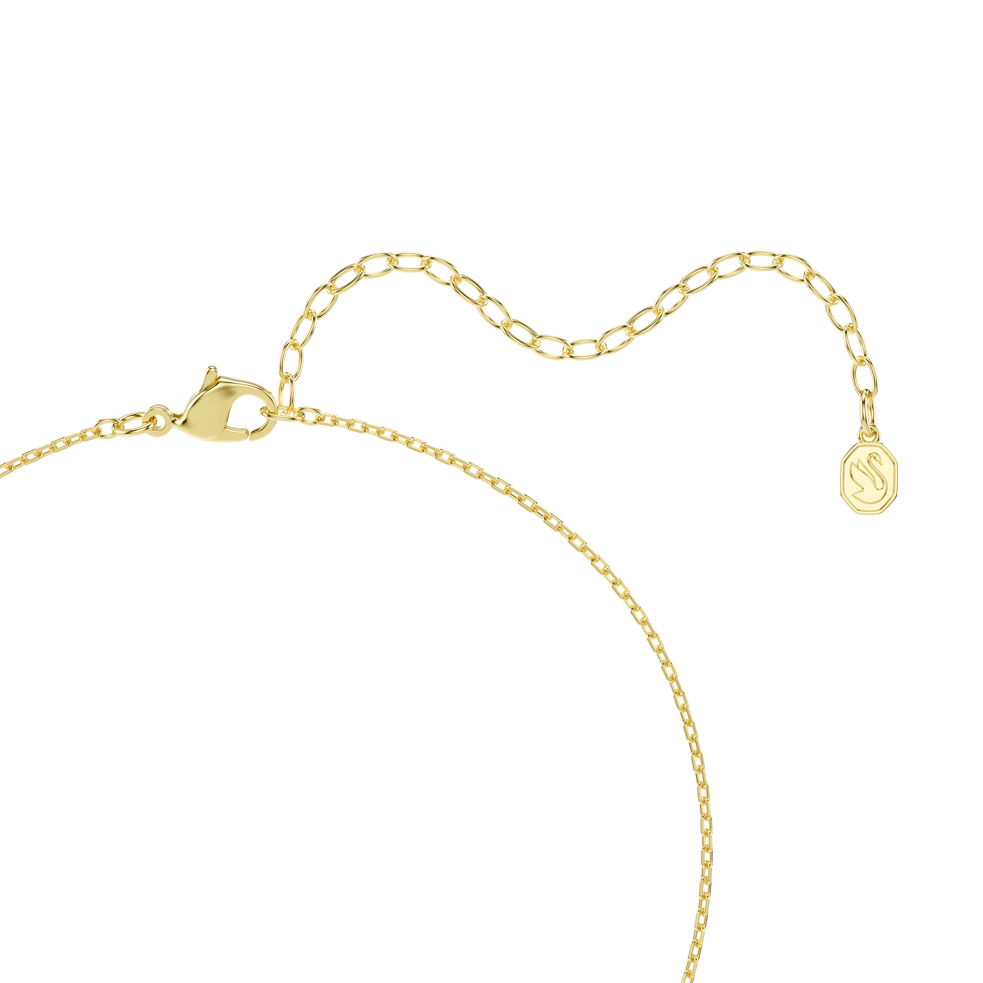 Una Angelic pendant, Cushion cut, White, 18K gold finish