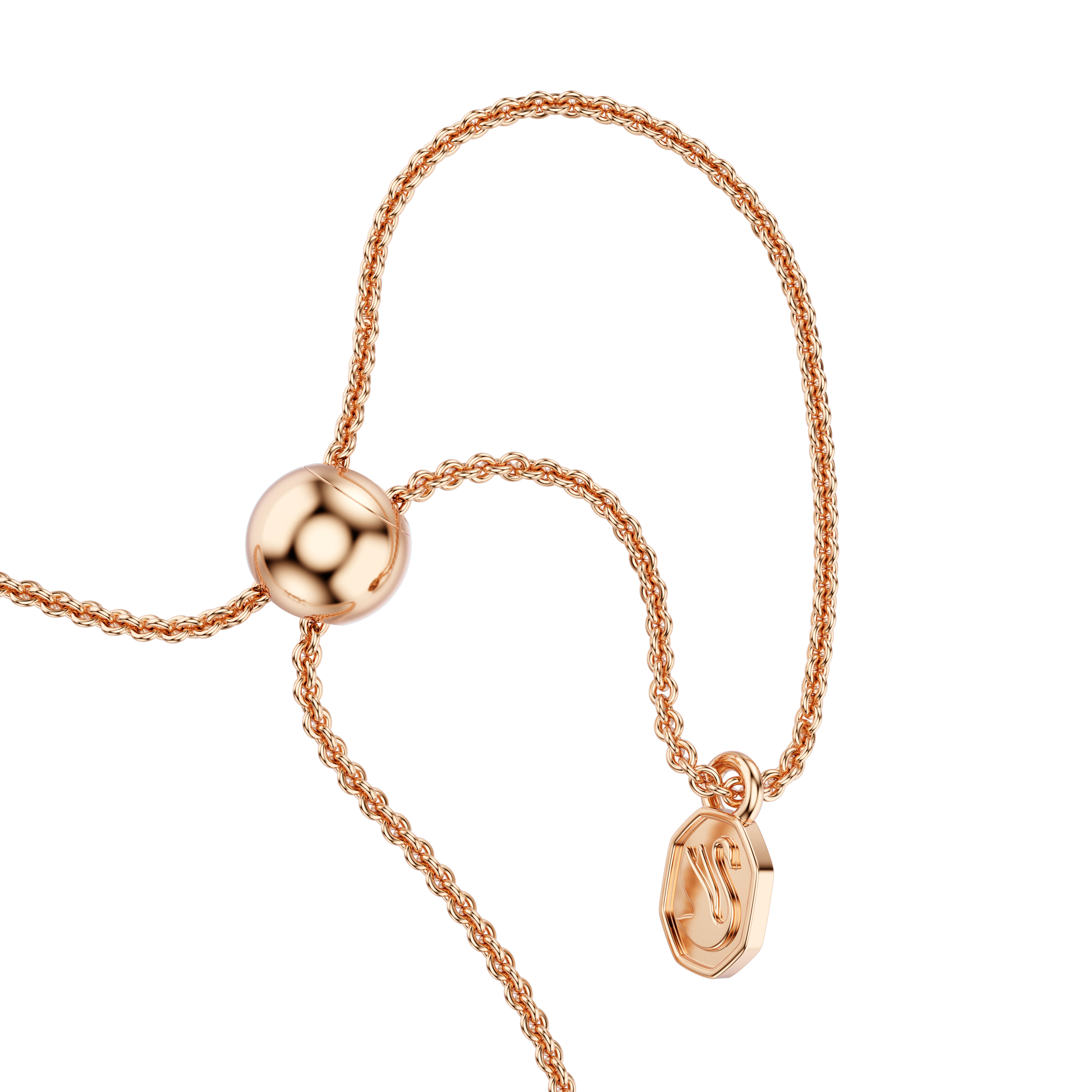 Mesmera bracelet, Mixed cuts, White, 18K rose gold finish