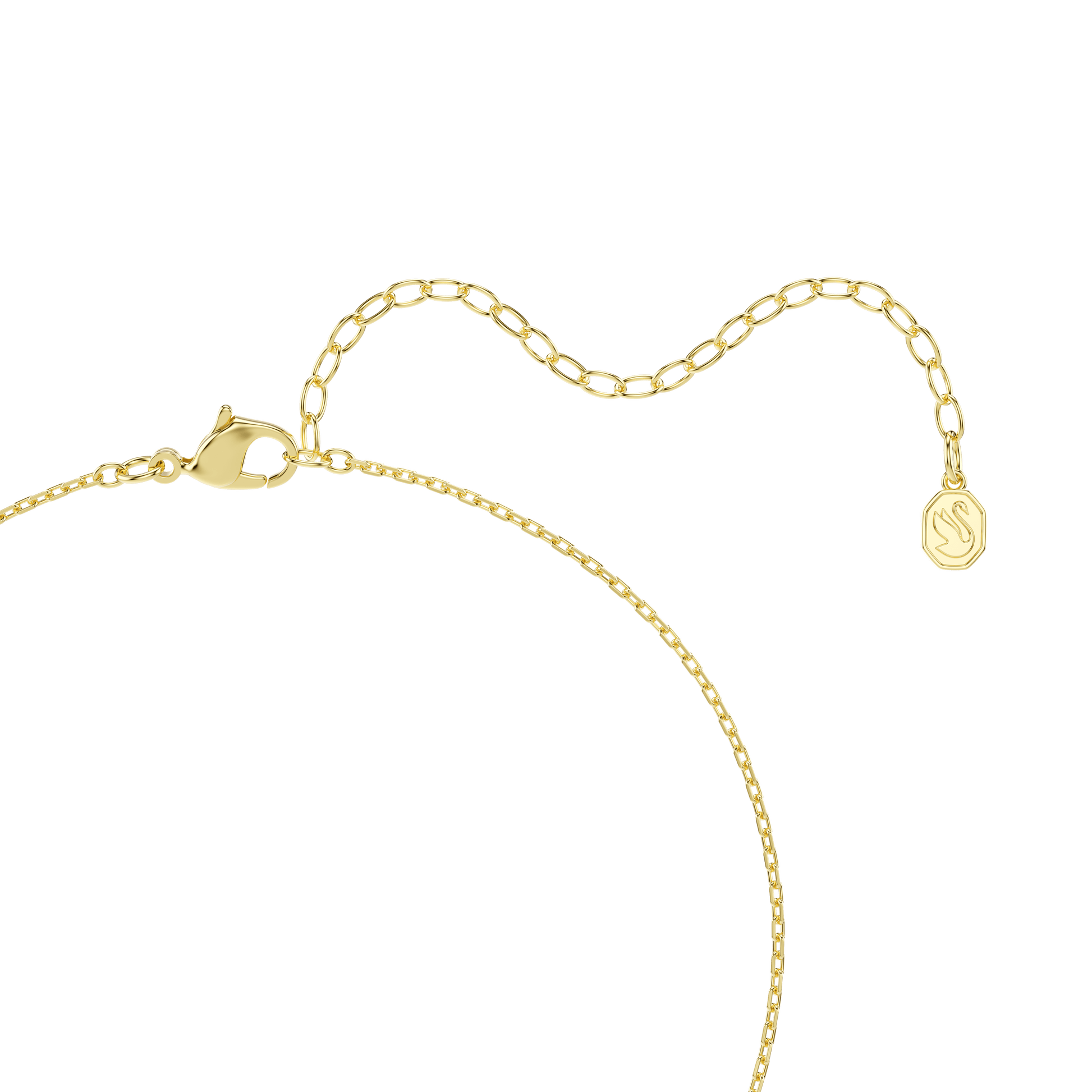 Millenia pendant, Cushion cut, Green, 18K gold finish