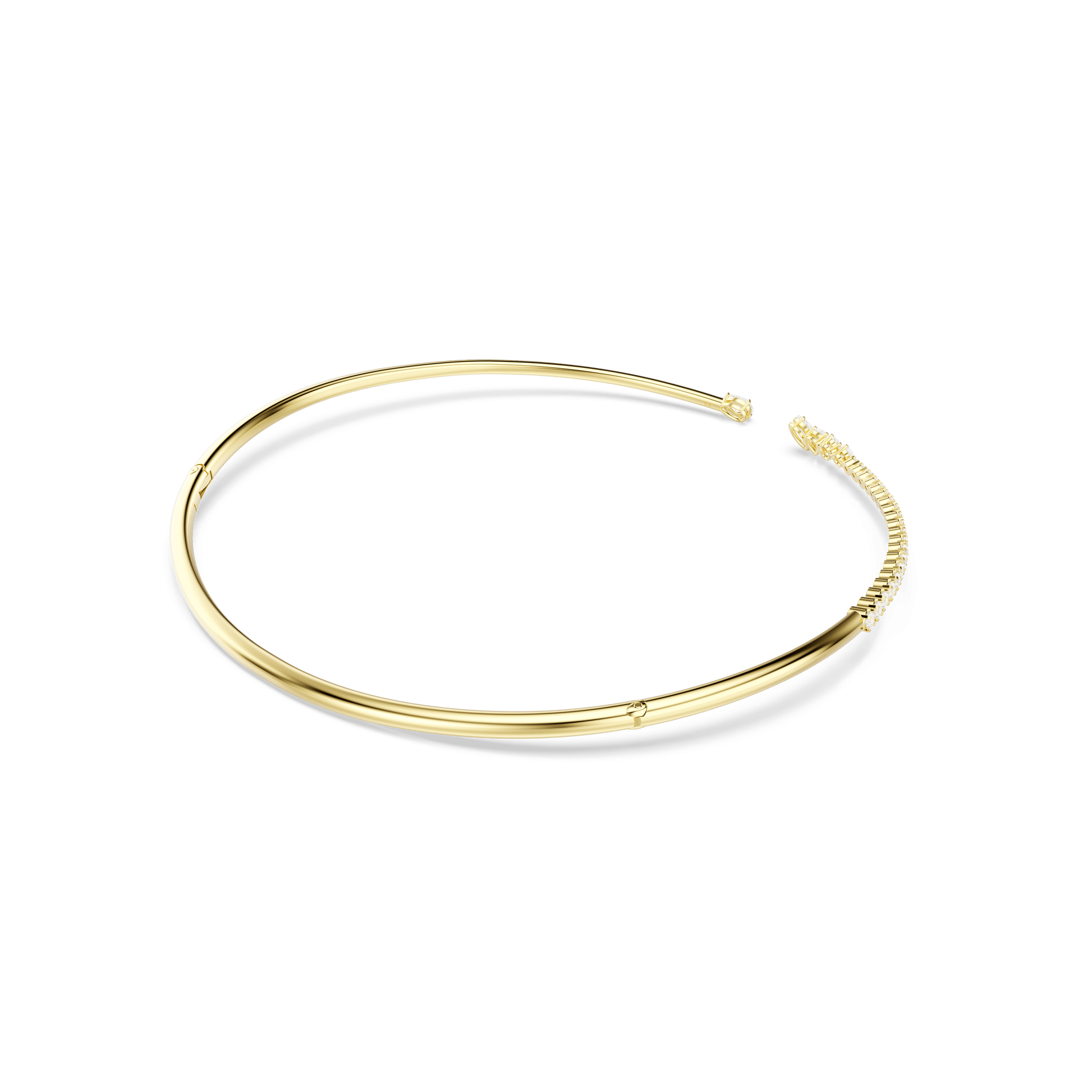 Mesmera choker, Mixed cuts, White, 18K gold finish