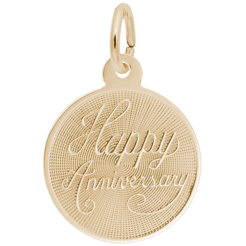 Small Happy Anniversary Disc Charm - Celebrate Love & Memories 5787