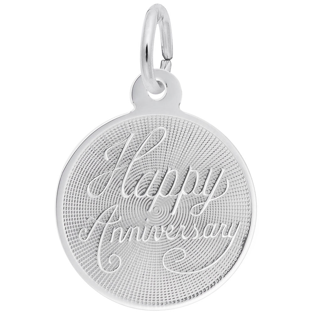 Small Happy Anniversary Disc Charm - Celebrate Love & Memories 5787