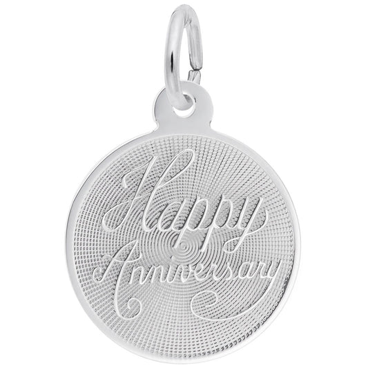 Small Happy Anniversary Disc Charm - Celebrate Love & Memories 5787