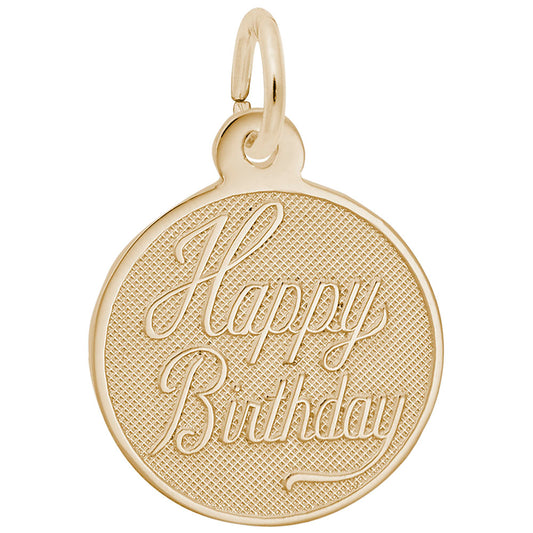Small Happy Birthday Disc Charm for Special Occasions Gifts 5788