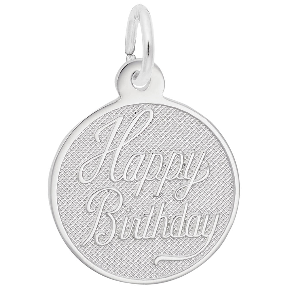 Small Happy Birthday Disc Charm for Special Occasions Gifts 5788