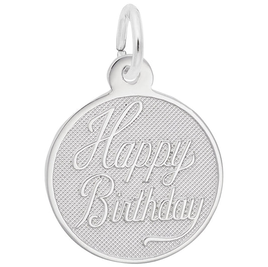 Small Happy Birthday Disc Charm for Special Occasions Gifts 5788