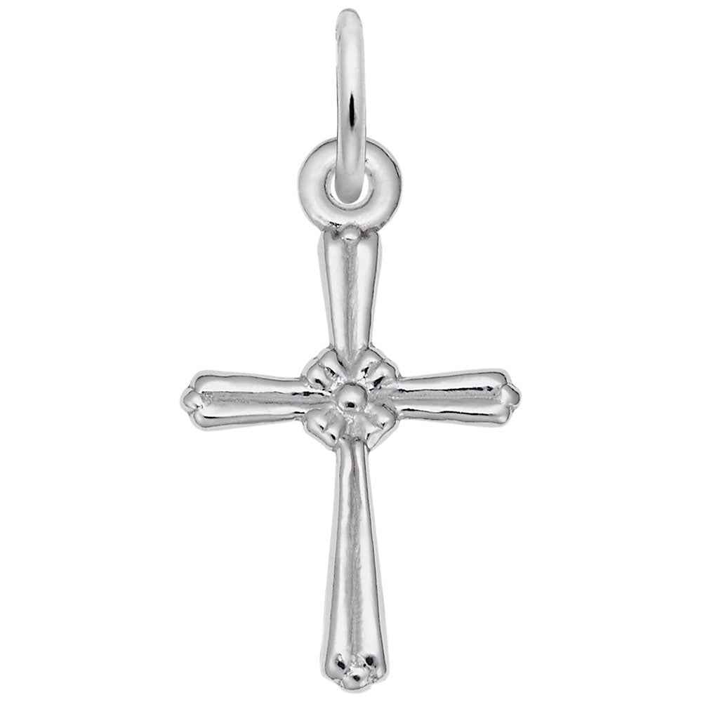 Elegant Cross Accent Charm for Special Occasions & Religious Gifts 6004