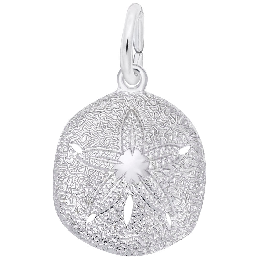 Keyhole Sand Dollar Charm - Nautical Sea Life Jewelry Accessory 6036