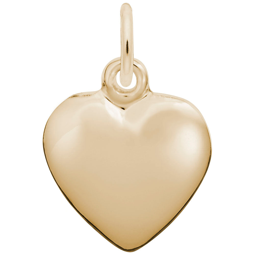 Elegant Puffy Heart Charm - Perfect for Personalized Jewelry 6049