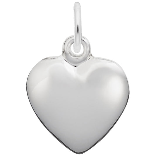 Elegant Puffy Heart Charm - Perfect for Personalized Jewelry 6049