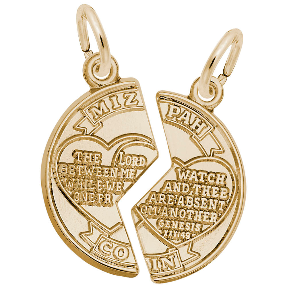 Faith Mizpah Charm - Meaningful Symbol of Connection & Love 6067