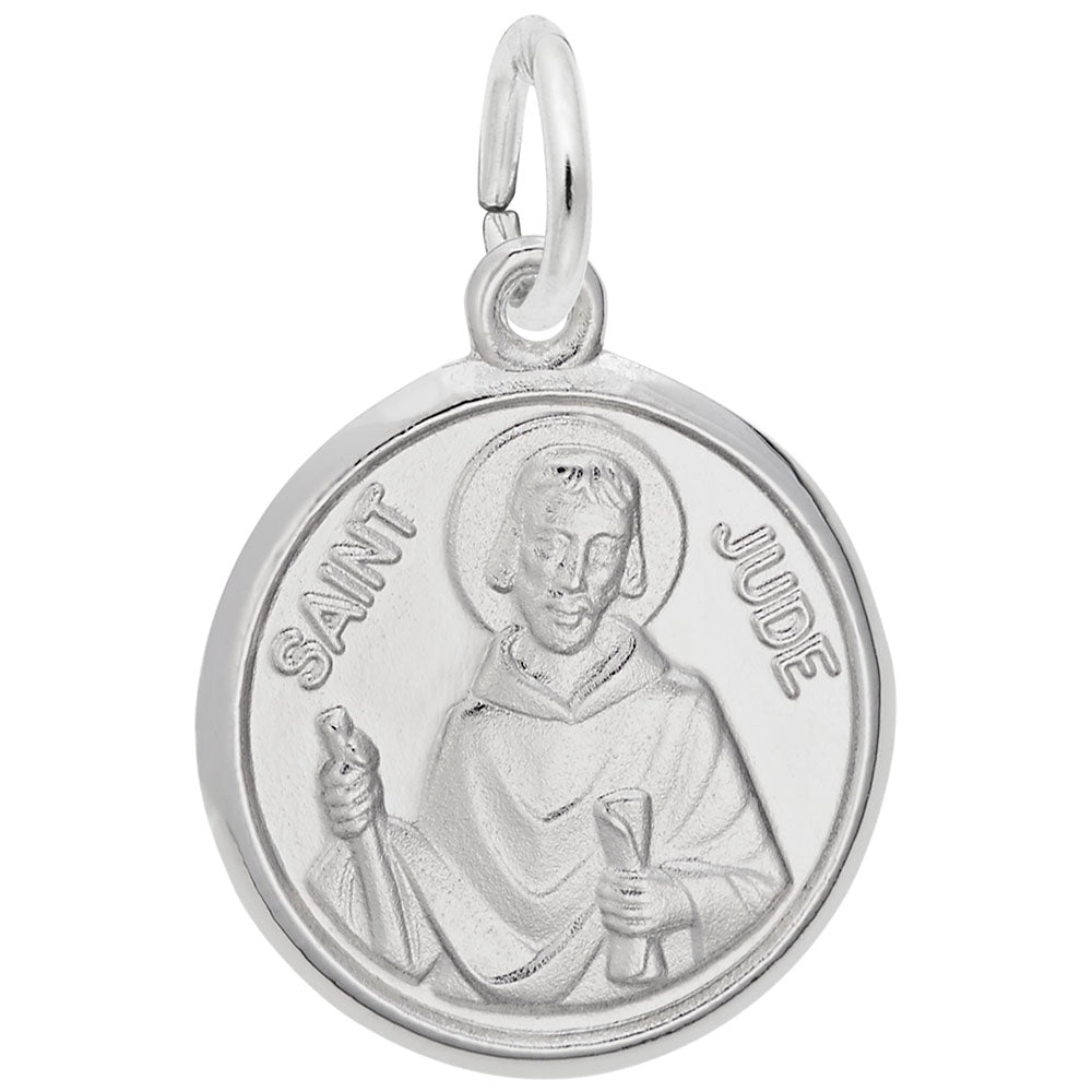 St. Jude Disc Charm - Faith Symbol Jewelry for Hope & Protection 6091