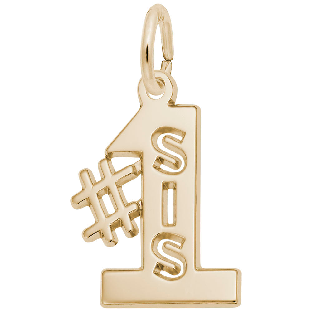 Number One Sister Charm - Celebrate Your Special Bond with Love 6103