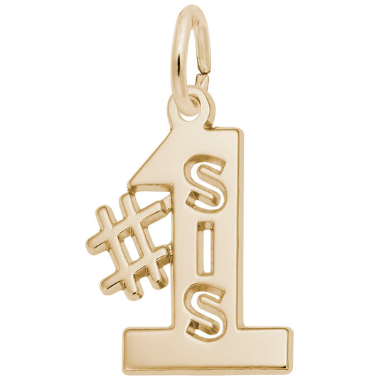 Number One Sister Charm - Celebrate Your Special Bond with Love 6103