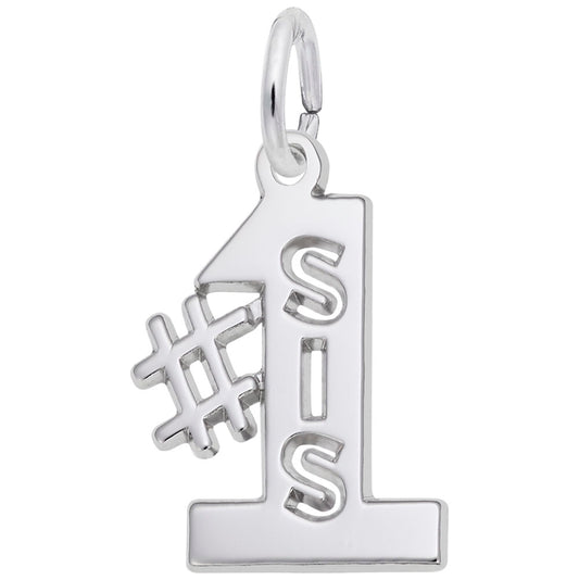 Number One Sister Charm - Celebrate Your Special Bond with Love 6103