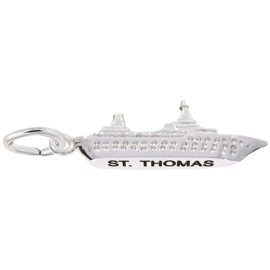 St. Thomas Cruise Ship Charm - Travel Island Jewelry Keepsake 6105