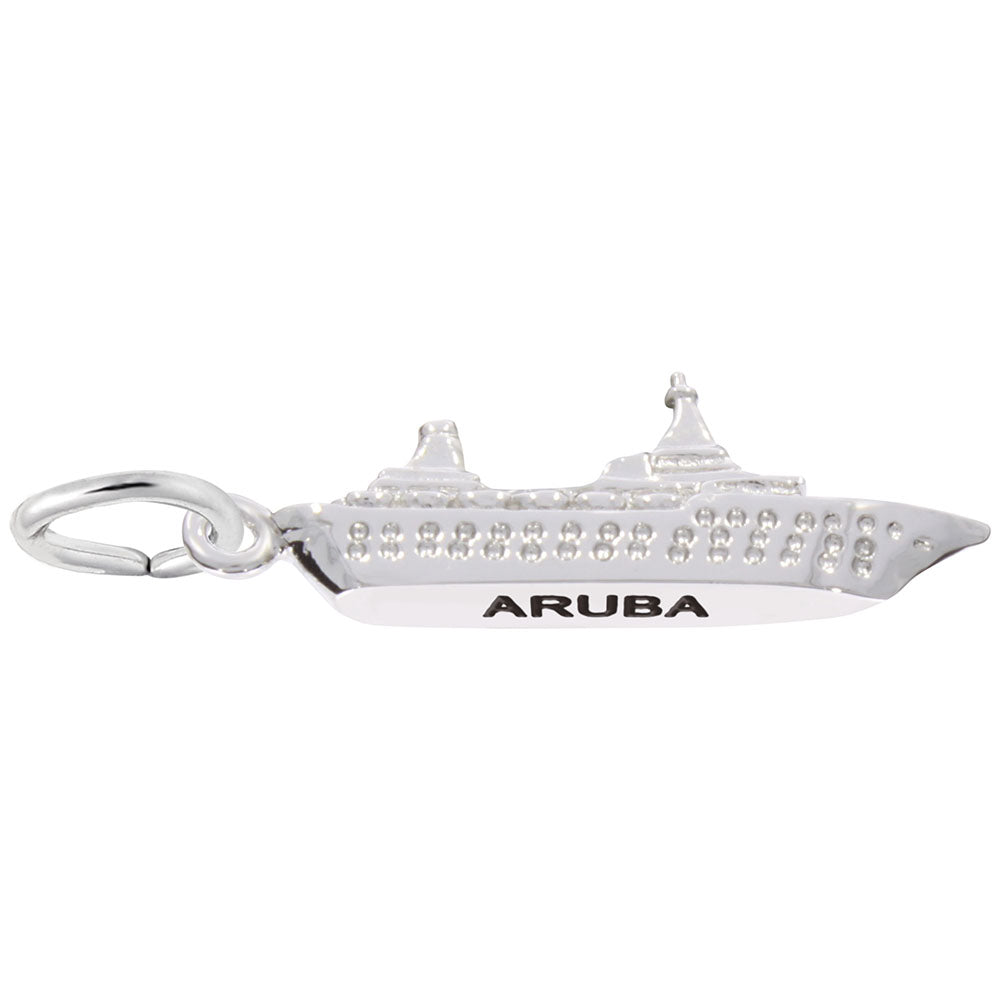 Aruba Cruise Ship Charm - Travel Jewelry for Island Lovers 6106