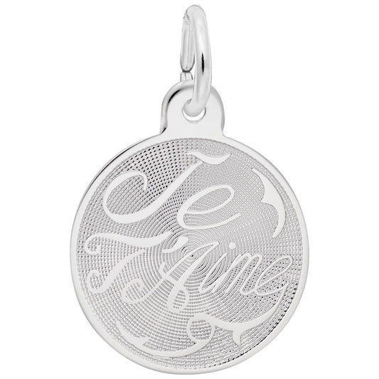 Je T'aime Disc Charm - France Travel Souvenir Jewelry Gift 6118