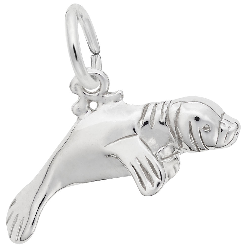 Charming Manatee Pendant - Nautical Sea Life Jewelry for Ocean Lovers 6144
