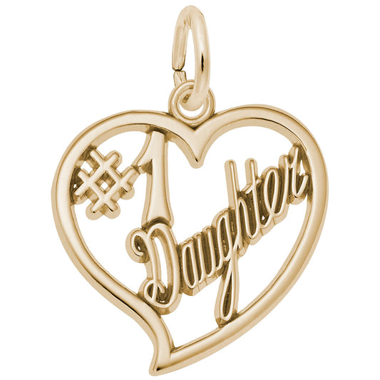 Number One Daughter Charm - Celebrate Your Special Bond Today! 6145