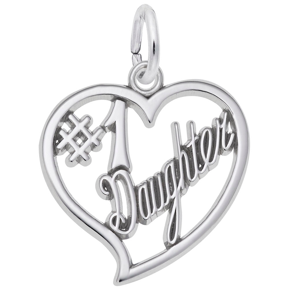 Number One Daughter Charm - Celebrate Your Special Bond Today! 6145