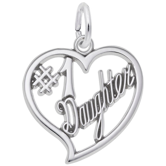 Number One Daughter Charm - Celebrate Your Special Bond Today! 6145