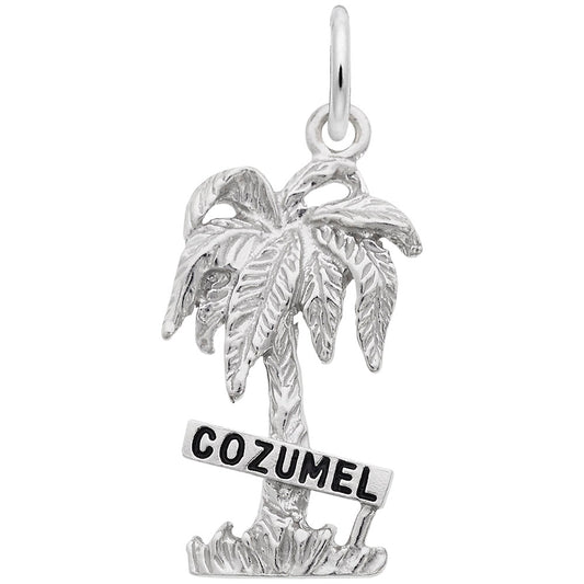Cozumel Palm Tree Charm - Tropical Travel Souvenir Jewelry 6155