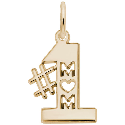 Number One Mom Charm - Celebrate Your Love with Rembrandt Charms 6179