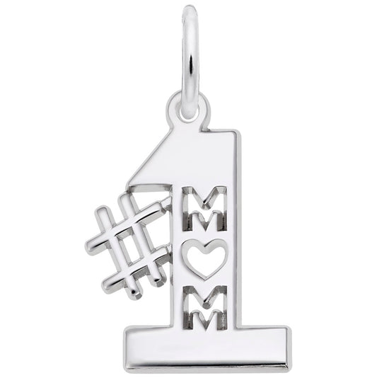 Number One Mom Charm - Celebrate Your Love with Rembrandt Charms 6179