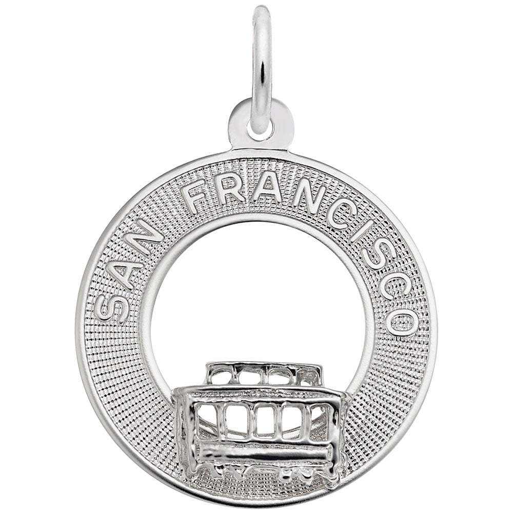 San Francisco Cable Car Charm - Travel Jewelry for Adventurers 6189