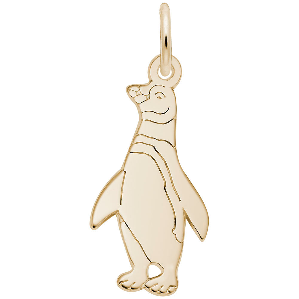 Flat Penguin Charm - Adorable Zoo Animal Jewelry for Pet Lovers 6203