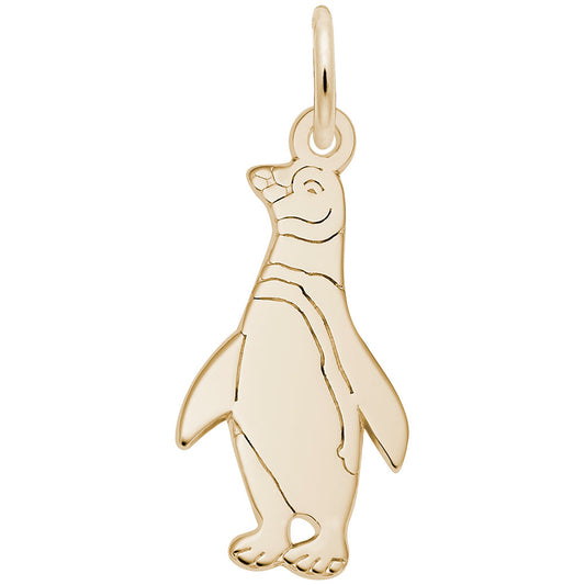 Flat Penguin Charm - Adorable Zoo Animal Jewelry for Pet Lovers 6203